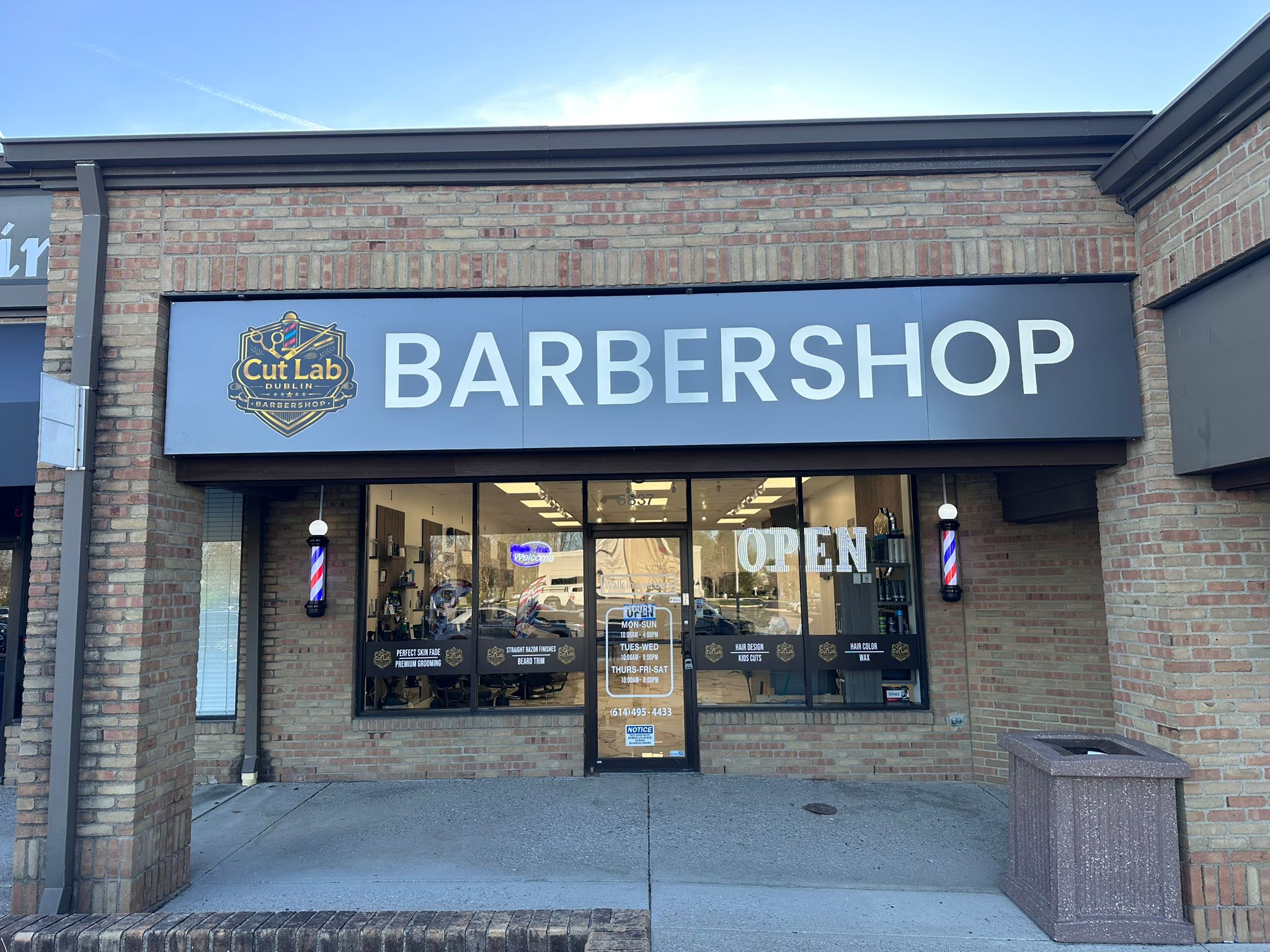 The entrance of the shop